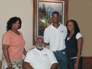 Family and faith are a big part of Tyler Campbell’s life. From left to right: Reuna, Earl, Tyler and Shana Campbell.