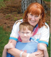 Jeannie Saur and her son. 