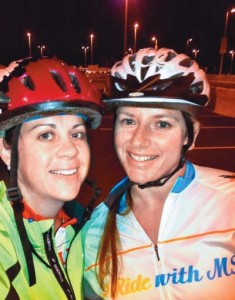 Rosemary Sieber, right, shown with friend Melissa Love, participated last year for the first time in I Ride with MS. 