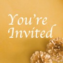 Invitation with pine cones
