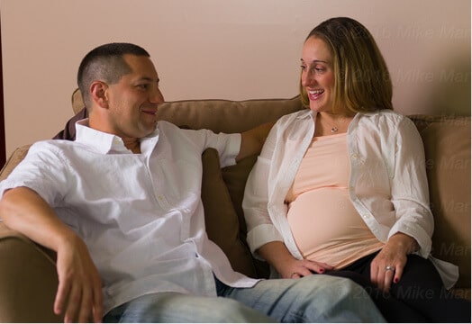 Jennifer Ganley, with her husband, Jeff, felt “phenomenal” while she was pregnant. She was diagnosed with MS in 2012—right before her first wedding anniversary.
