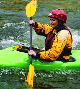 Elyse Palmer kayaking